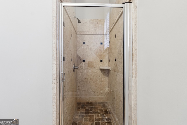 bathroom with walk in shower