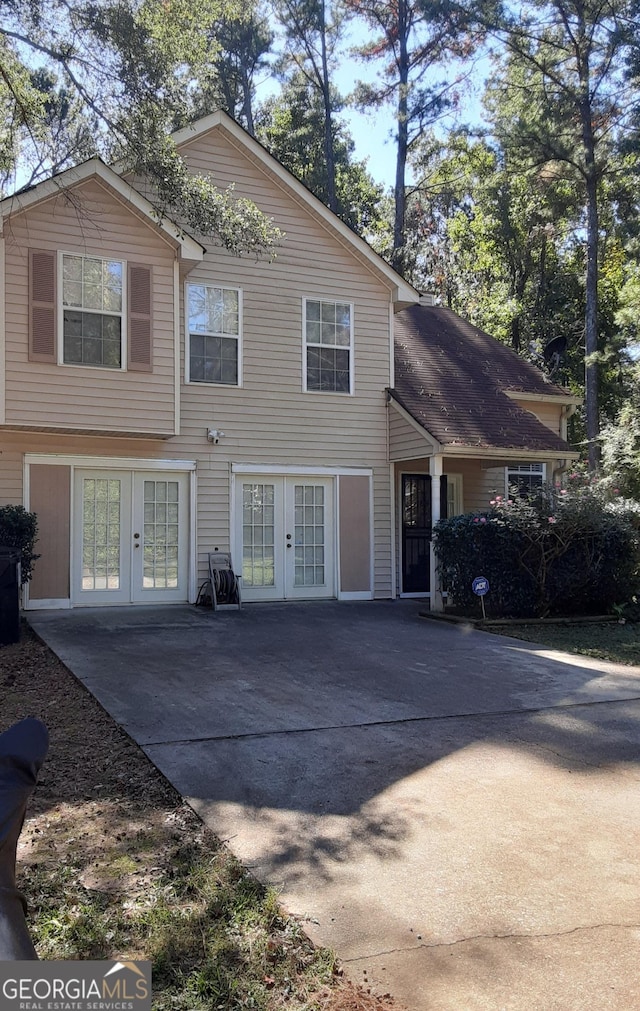 view of front of house featuring french doors