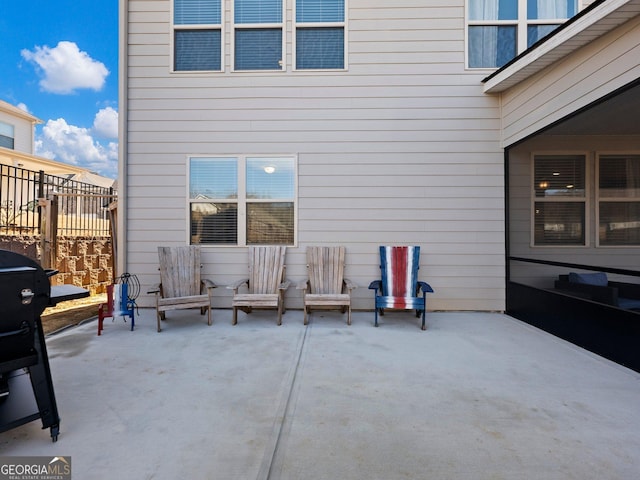 view of patio / terrace featuring grilling area