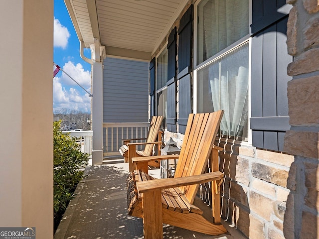 balcony featuring central AC