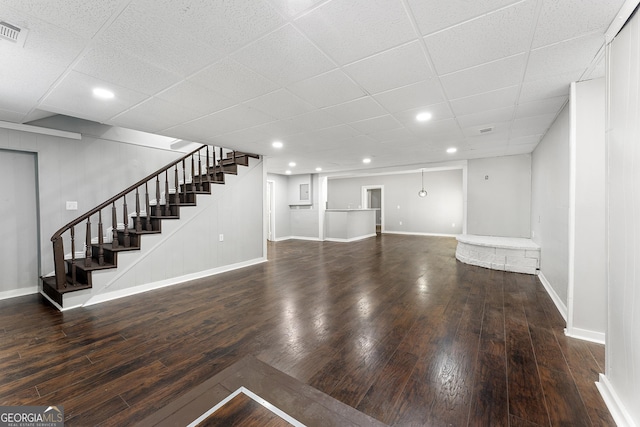 unfurnished living room featuring hardwood / wood-style floors