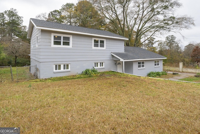 exterior space with a lawn