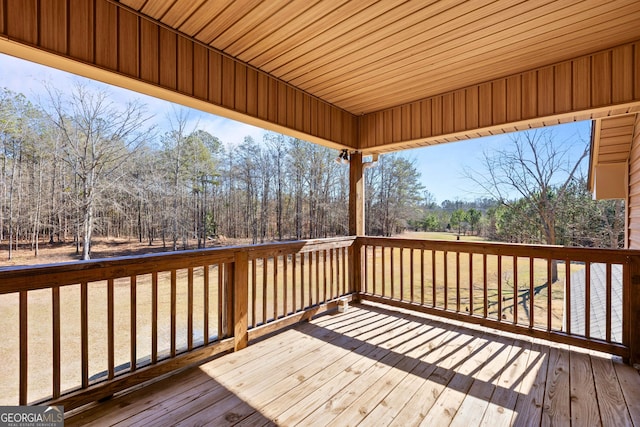 view of wooden deck