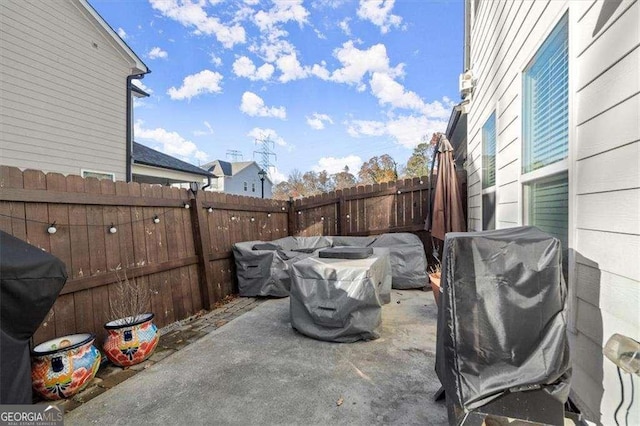 view of patio / terrace with area for grilling