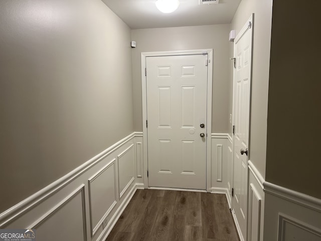 entryway featuring dark hardwood / wood-style floors