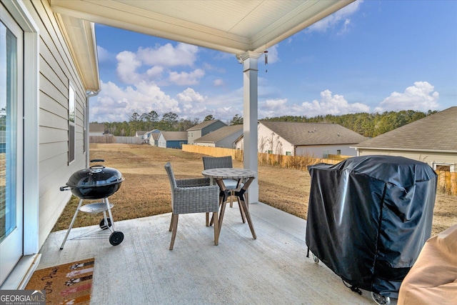 view of patio / terrace with area for grilling