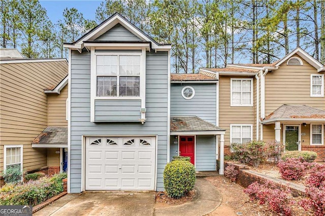 view of front of home featuring a garage