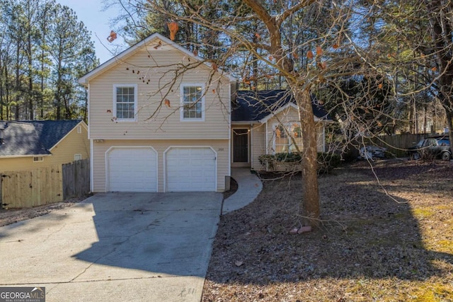 view of front of house featuring a garage