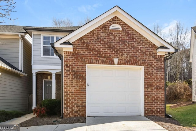 view of property featuring a garage