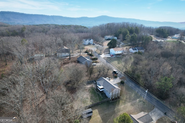 aerial view featuring a mountain view