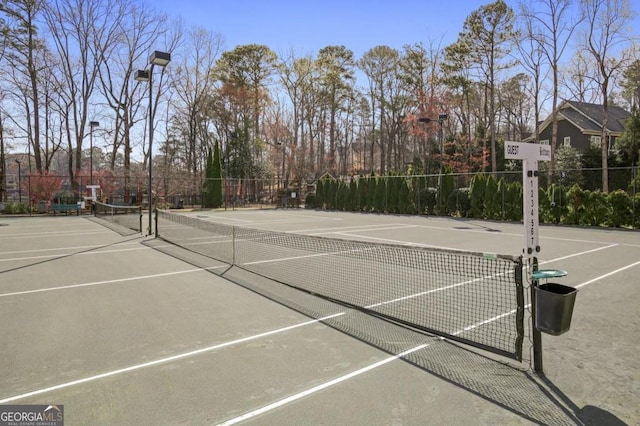 view of sport court