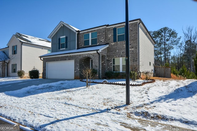 view of property with a garage