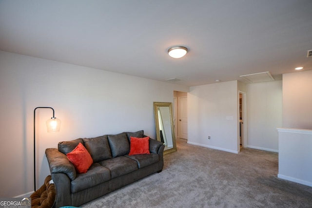 view of carpeted living room