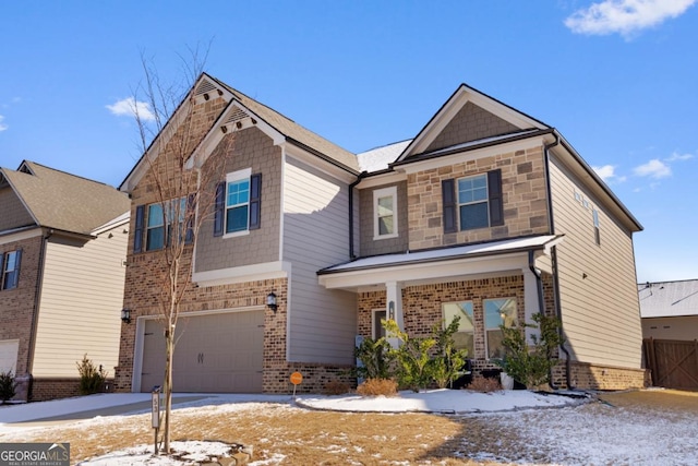 view of front of home featuring a garage