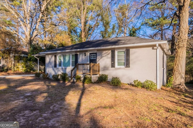 view of ranch-style home