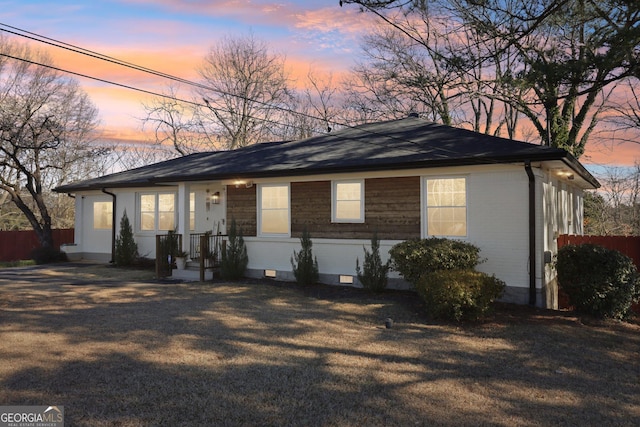 view of front of property