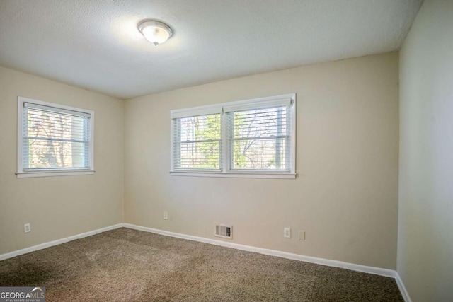 carpeted spare room with a healthy amount of sunlight