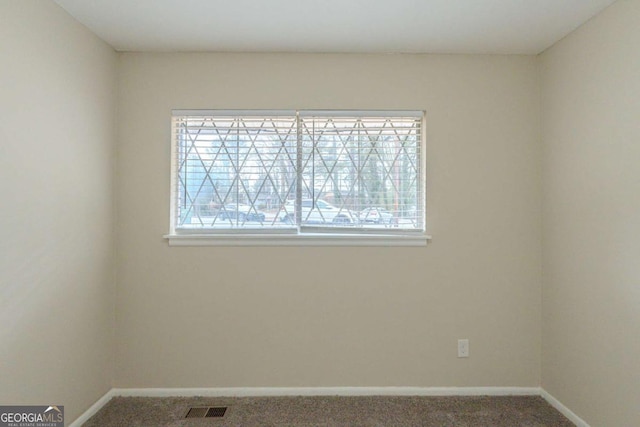 view of carpeted empty room