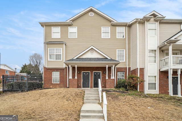 view of property with a porch