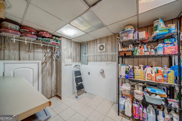 laundry room featuring electric panel