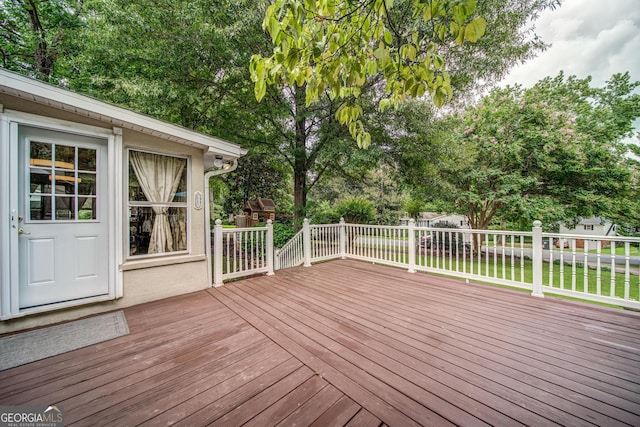 view of wooden deck