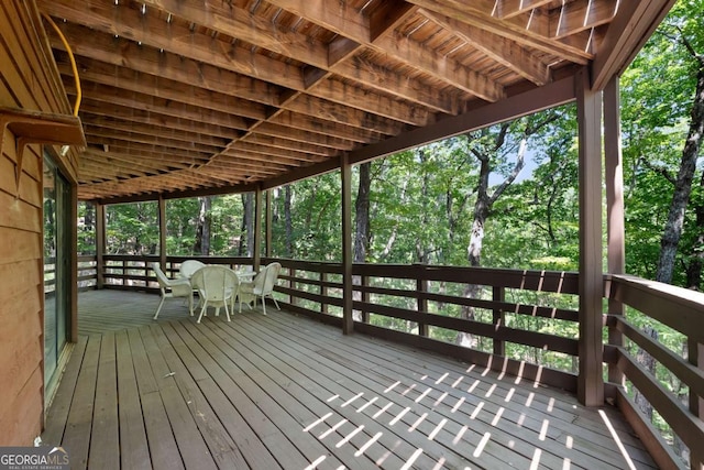 view of wooden terrace