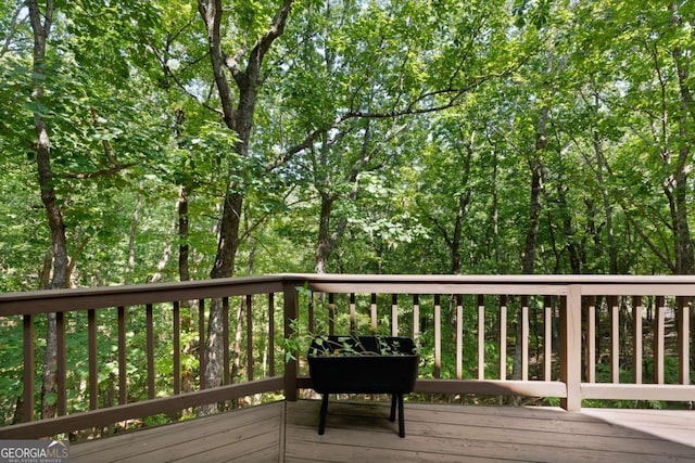 view of wooden deck