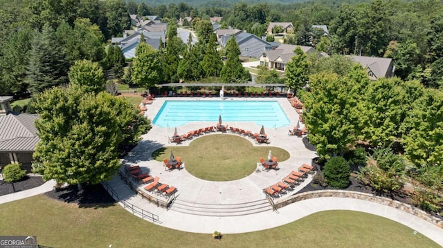 birds eye view of property