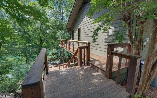 view of wooden deck