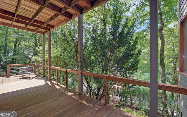 view of wooden terrace