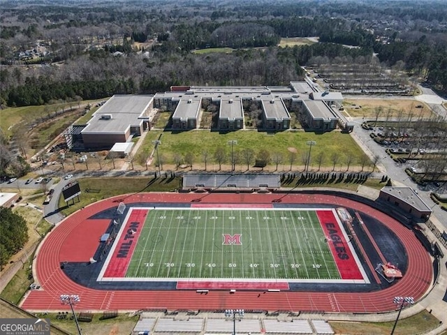 birds eye view of property