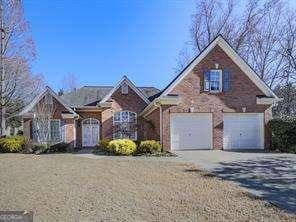 front facade with a garage