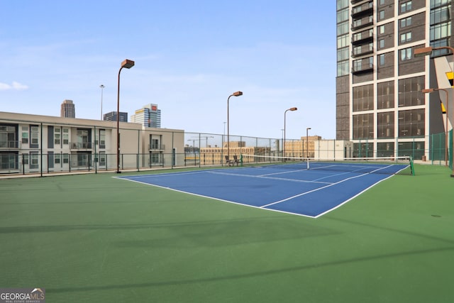 view of tennis court