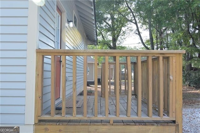 view of wooden deck