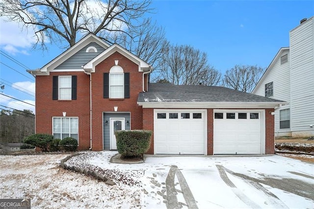 view of property with a garage