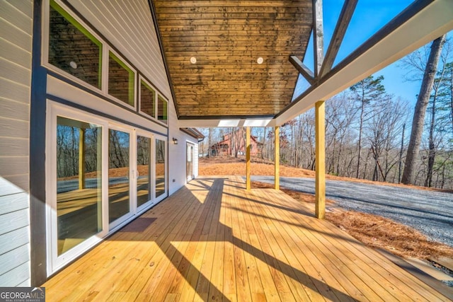 view of wooden terrace