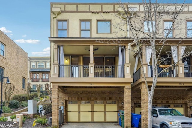 view of property with a garage