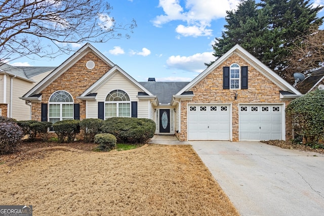 view of property with a garage