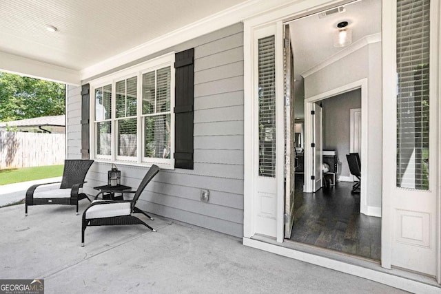 view of patio / terrace with covered porch