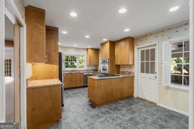 kitchen with sink and stainless steel appliances