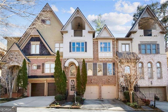 view of property with a garage