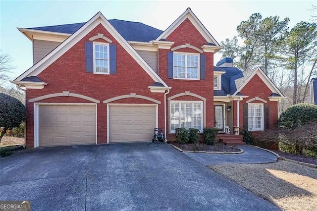 view of property with a garage