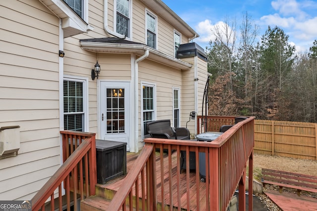 view of wooden deck