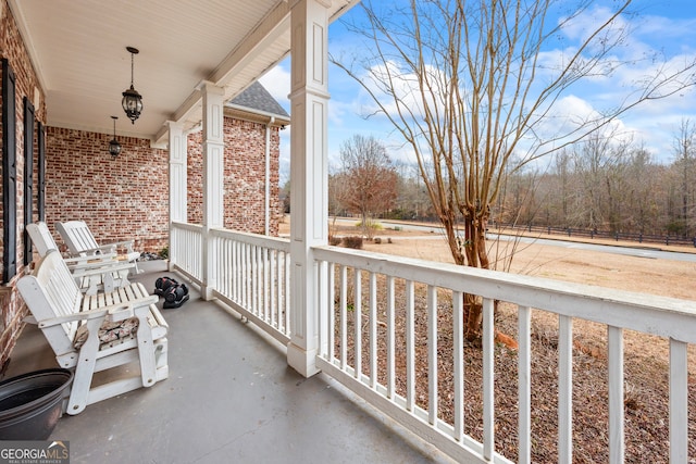 view of balcony