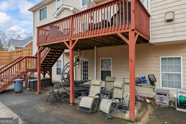 exterior space with a wooden deck