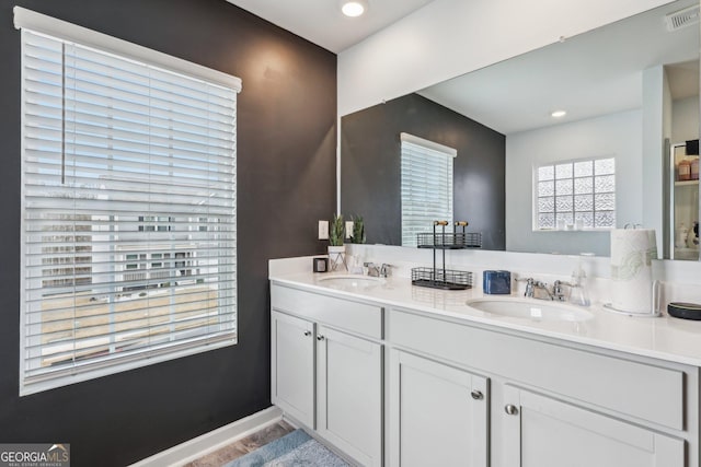 bathroom with vanity