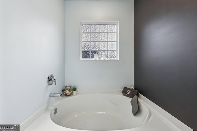 bathroom featuring a bathing tub