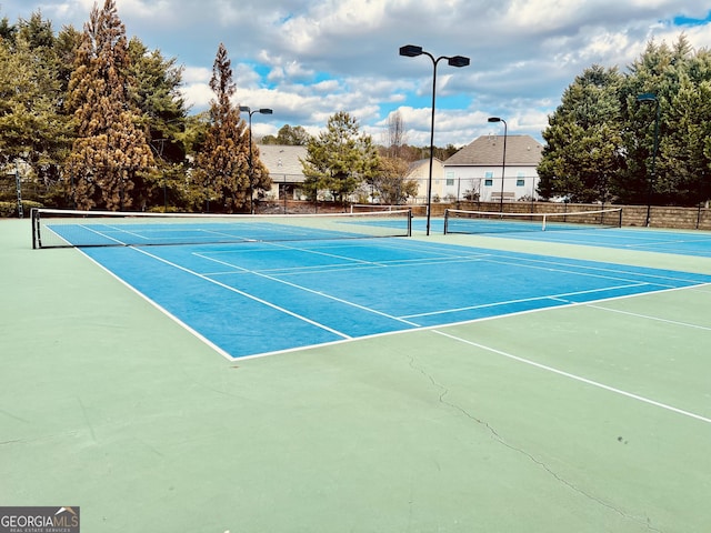 view of tennis court