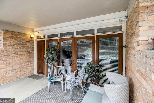 view of patio with french doors