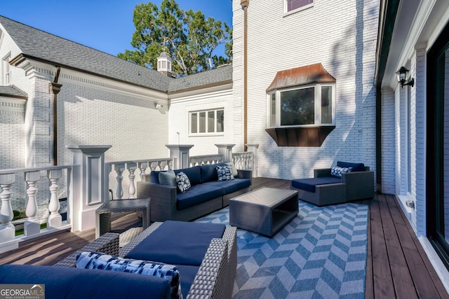 deck featuring an outdoor hangout area